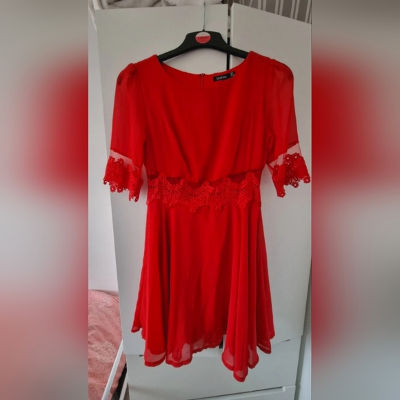 Boohoo Dresses & Skirts - Red lace mini dress